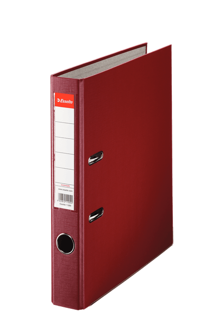 Biblioraft plastifiat cu PP A4 5cm Esselte Economy Biblioraft Esselte Economy PP A4 50 mm visiniu