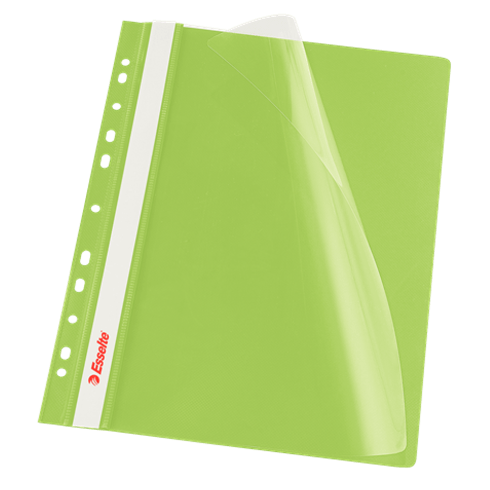 Dosar cu multiperforatii esselte vivida, plastic, 10 bucati/set, verde