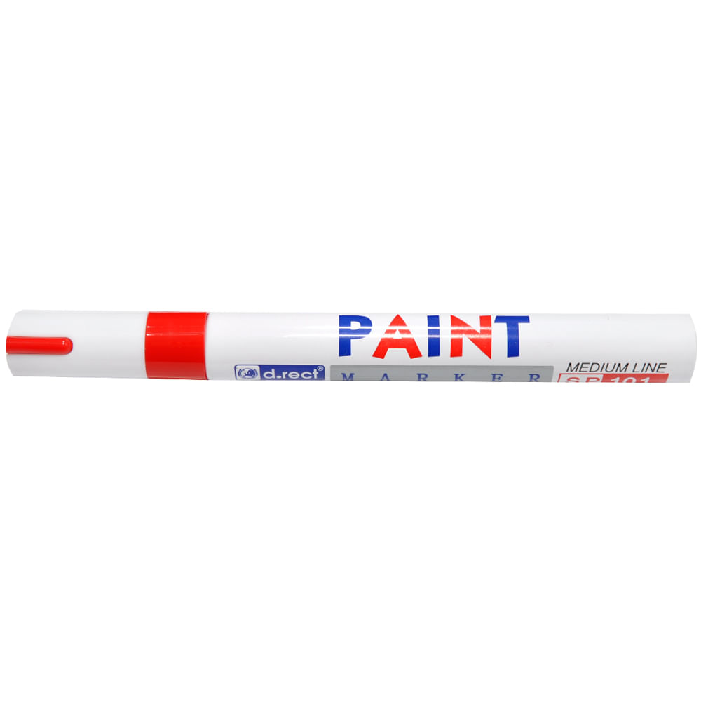 Marker cu vopsea leviatan, varf rotund, 2 - 4 mm, rosu