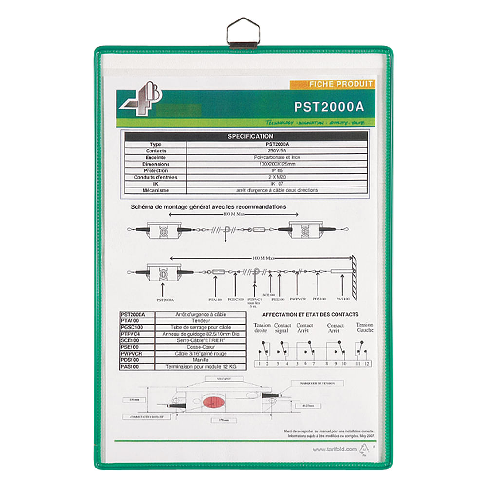 Buzunar de prezentare Tarifold Hanging A4 orizontal 5 bucati/set