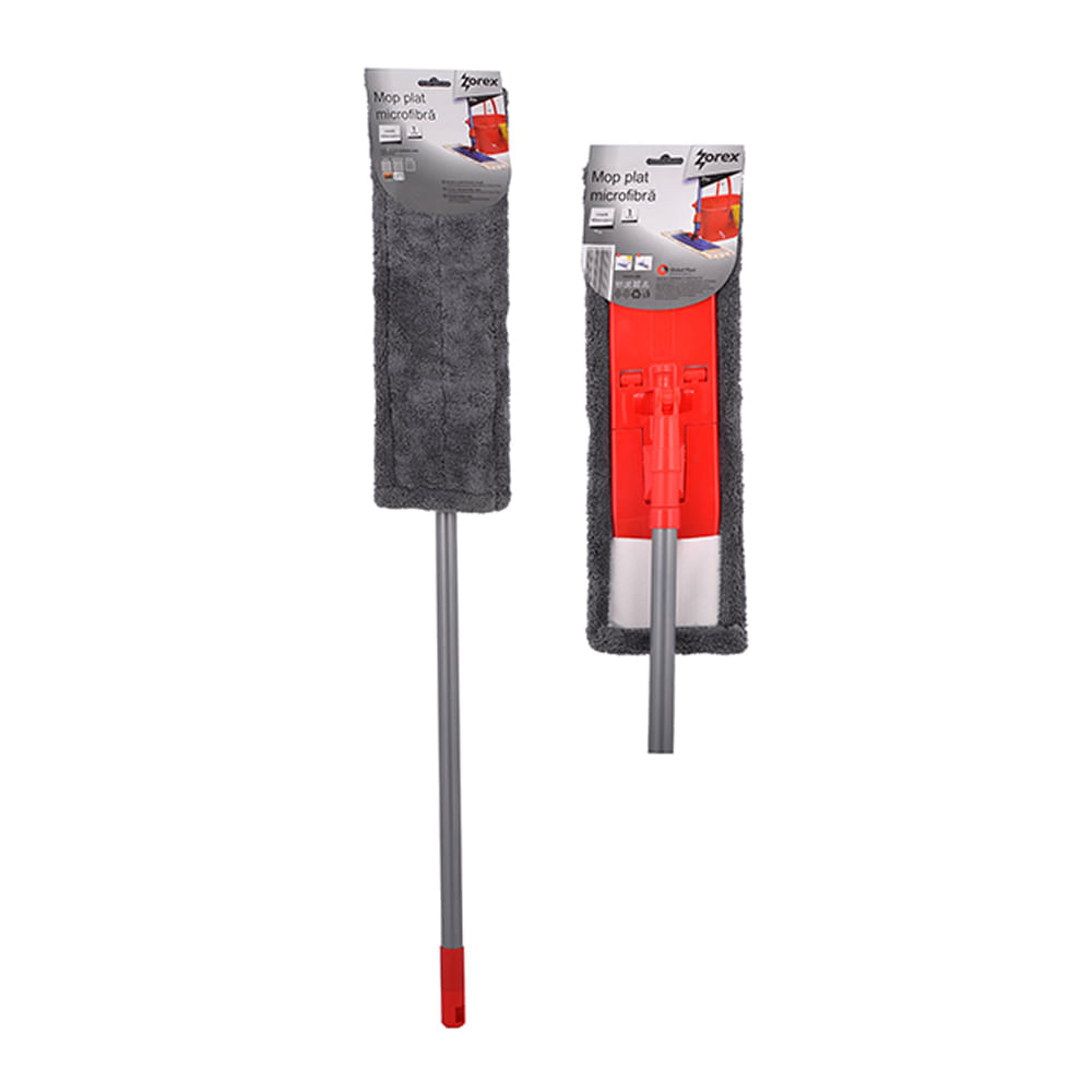 Mop plat din microfibra cu coada telescopica 140 cm