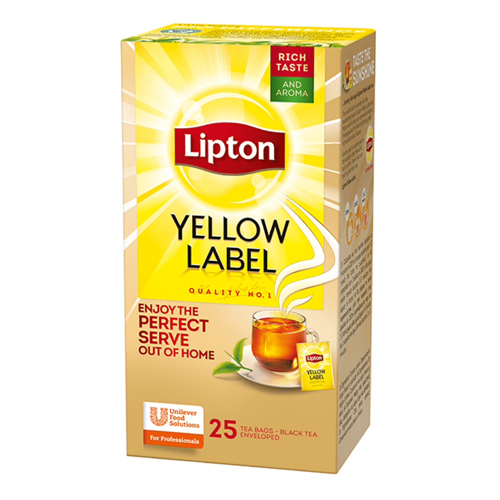 Ceai Lipton Yellow Label, 25 plicuri/cutie