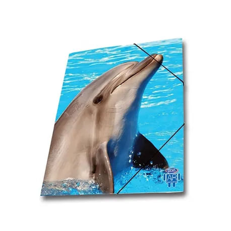 Mapa AR carton cu elastic Skag, 25 x 35 wild animals, delfin