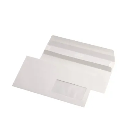 Set 25 plicuri corespondenta DL siliconic alb 110 x 220 mm dacris.net imagine 2022 depozituldepapetarie.ro