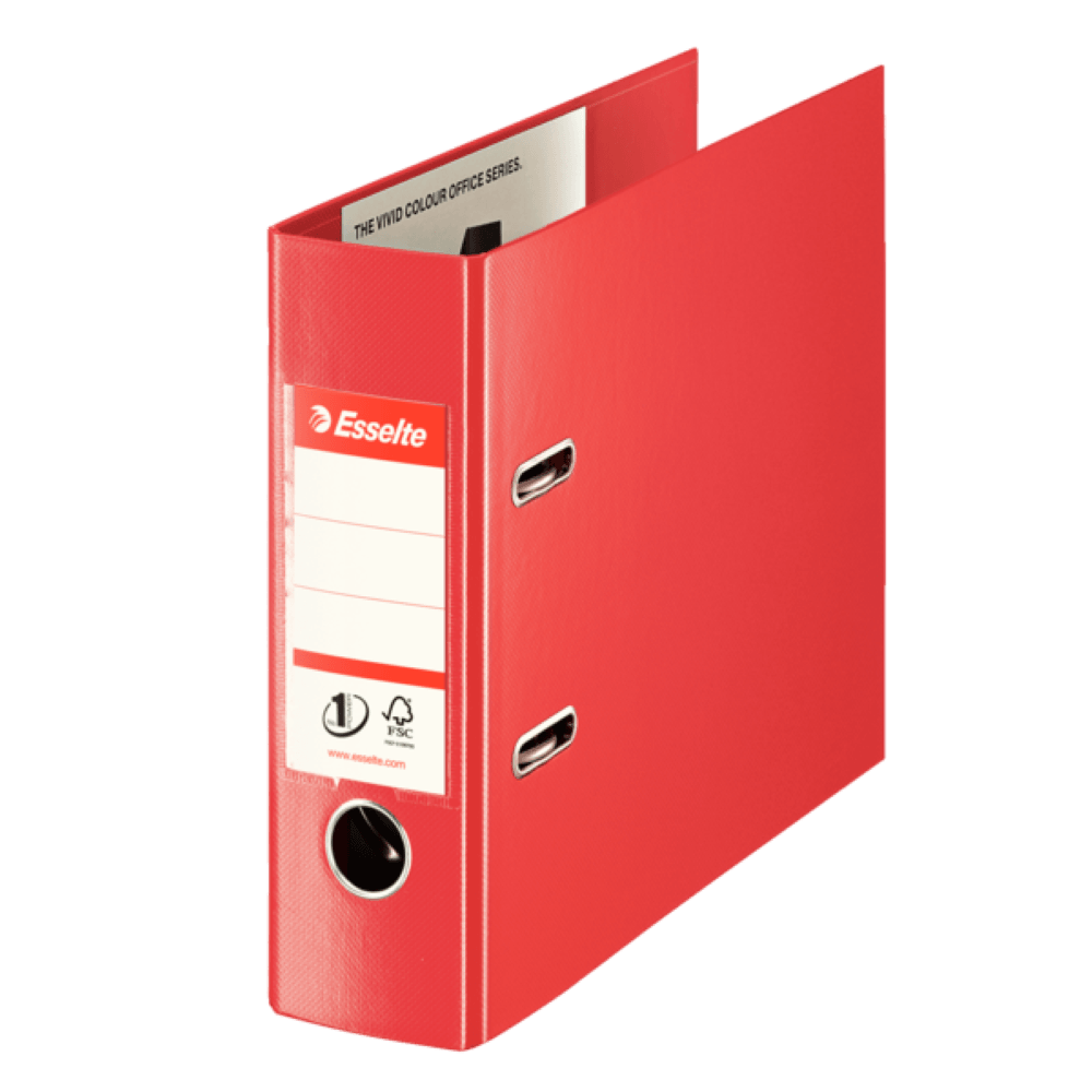 Biblioraft esselte no.1 power vivida, pentru banci, pp/pp, 75 mm, rosu