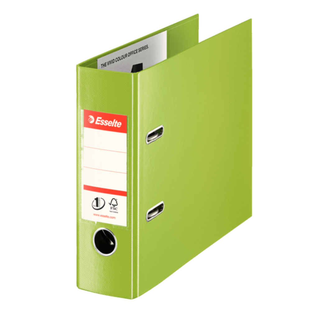 Biblioraft esselte no.1 power vivida, pentru banci, pp/pp, 75 mm, verde