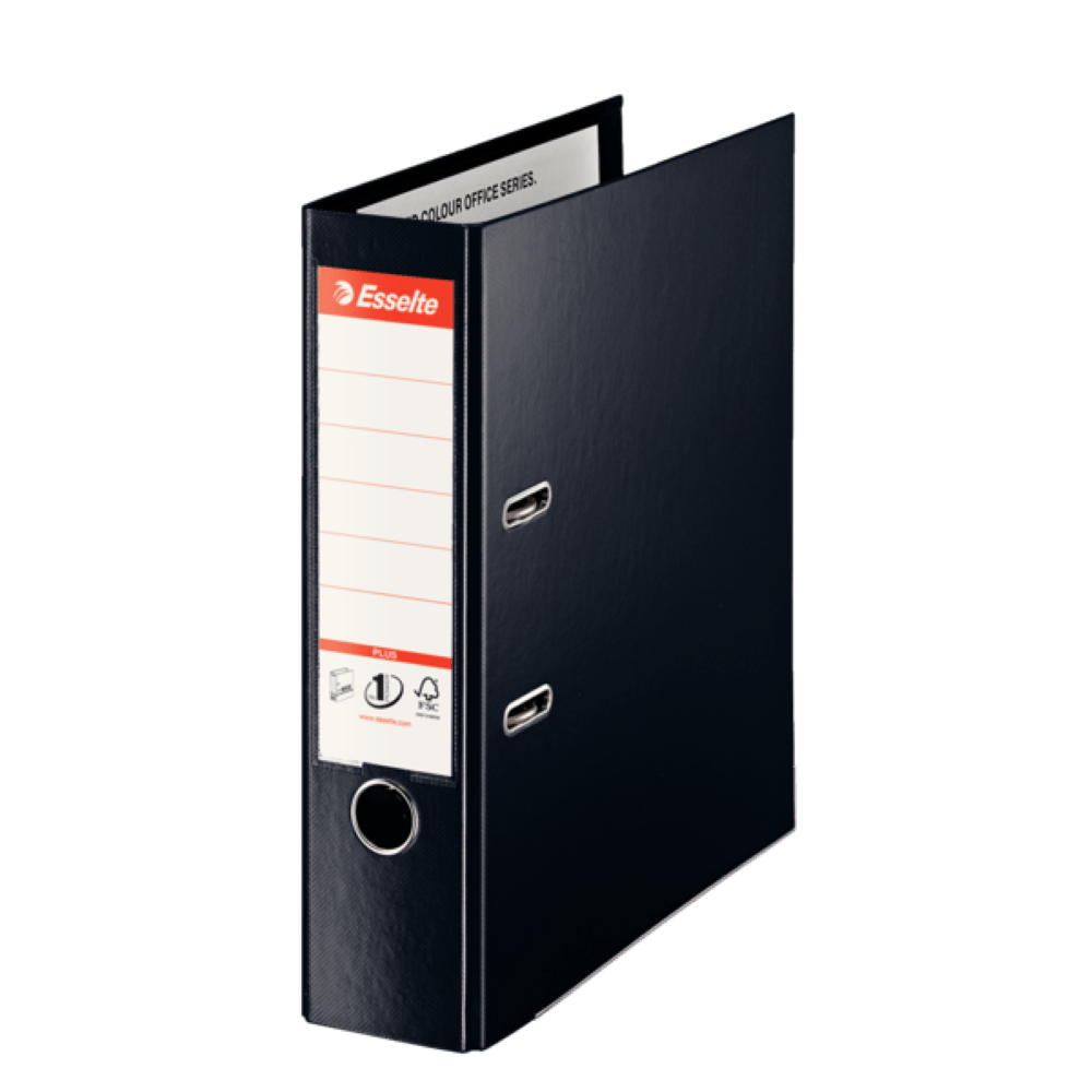 Biblioraft esselte no.1 power jumbo plus vivida , pp, a4, 8 cm, negru