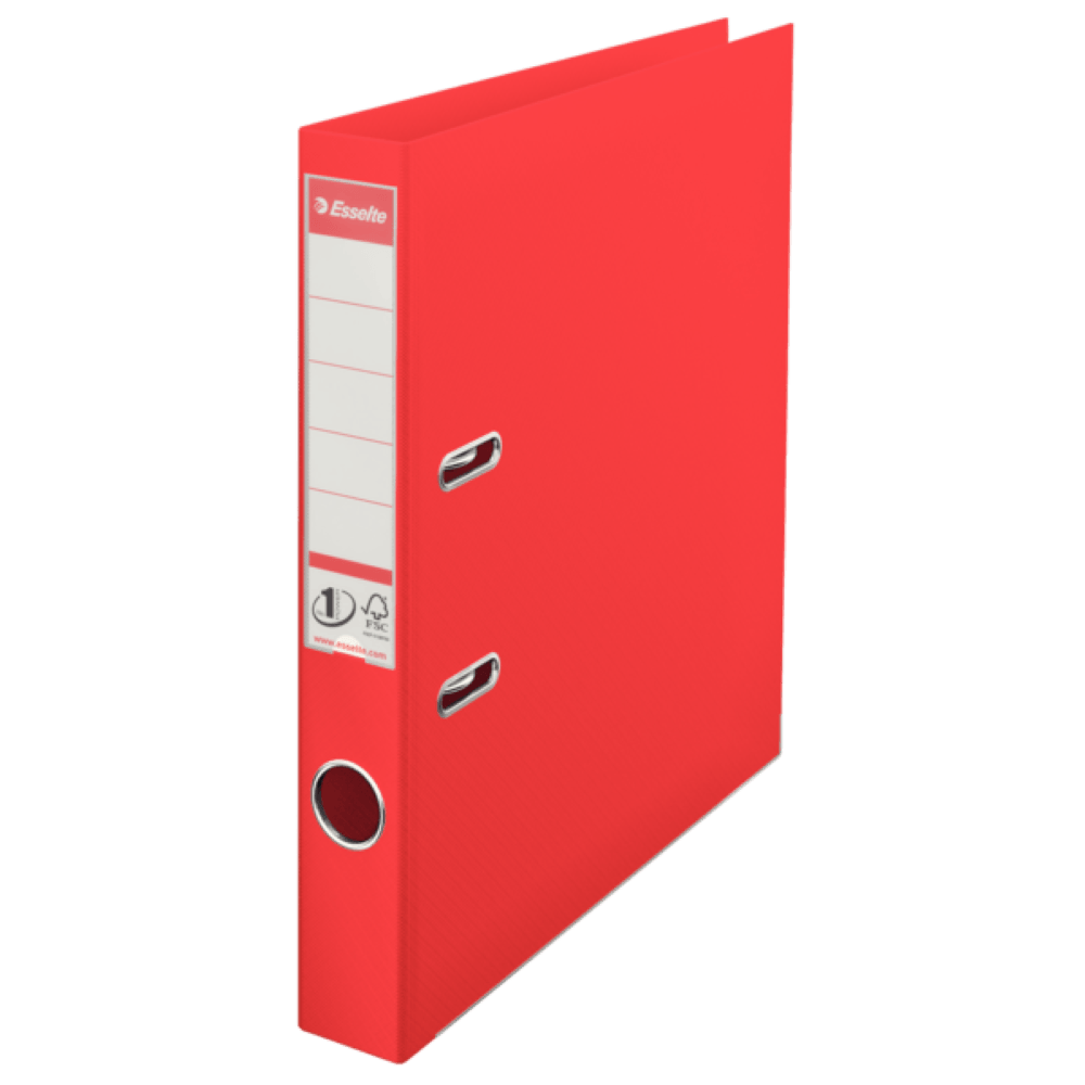 Biblioraft polipropilena A4 5cm Esselte No.1 Power VIVIDA Biblioraft polipropilena A4 5cm Esselte No.1 Power VIVIDA rosu