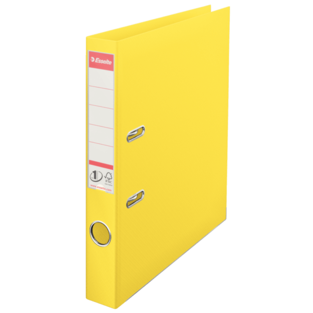 Biblioraft esselte no.1 power vivida, pp, a4, 5 cm, galben