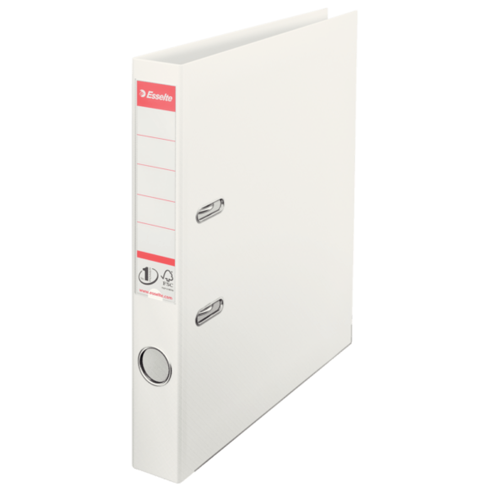 Biblioraft esselte no.1 power vivida, pp, a4, 5 cm, alb