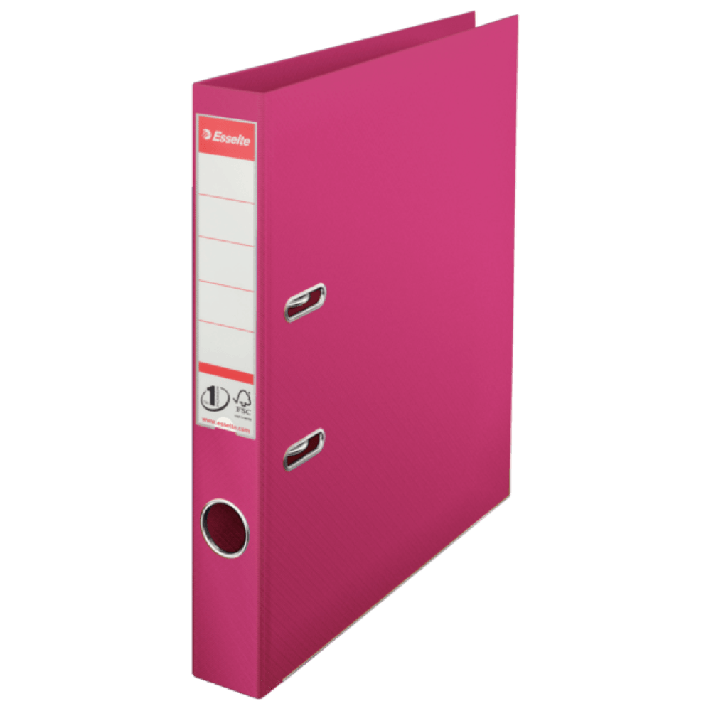 Biblioraft esselte no.1 power, pp, a4, 5 cm, fuchsia