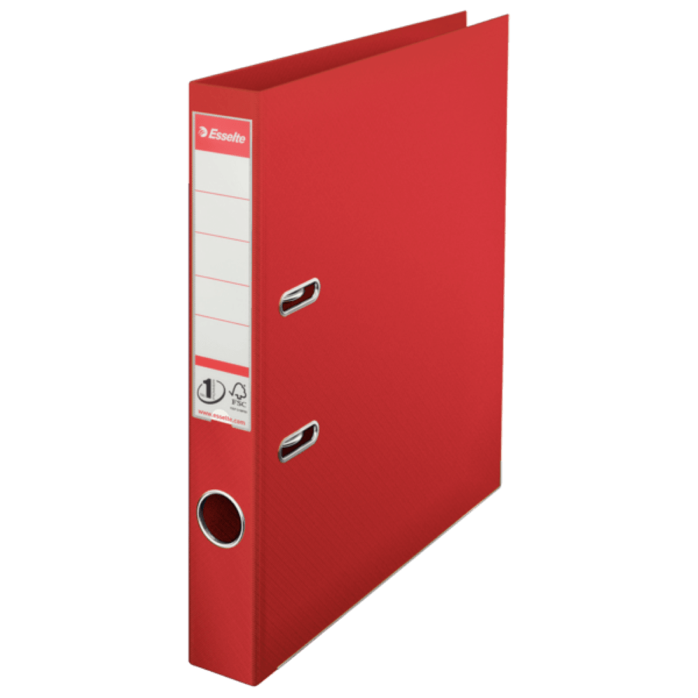 Biblioraft esselte no.1 power, pp, a4, 5 cm, rosu