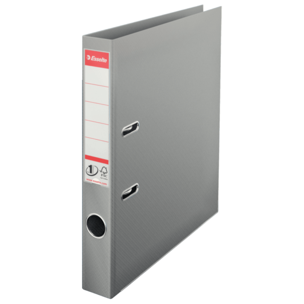 Biblioraft esselte no.1 power, pp, a4, 5 cm, gri