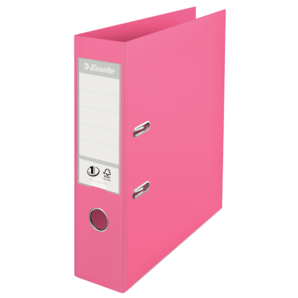 Biblioraft Esselte No.1 Power, PP/PP, A4, 75 mm, roz