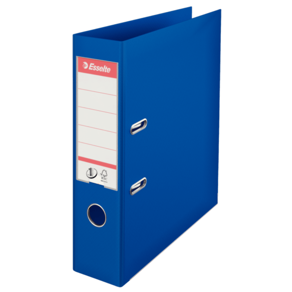 Biblioraft esselte no.1 power, pp, a4, 7.5 cm, albastru