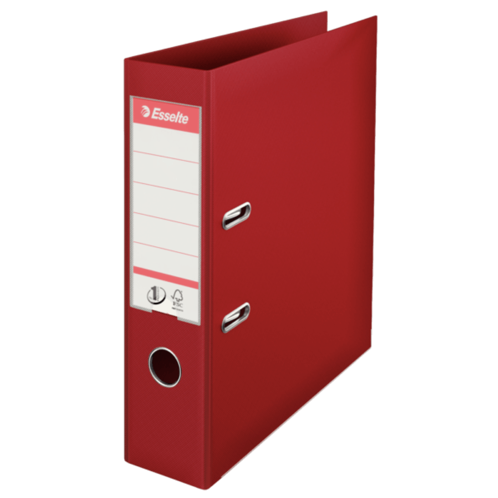 Biblioraft Esselte No.1 Power, PP/PP, partial reciclat, certificare FSC, A4, 75 mm visiniu