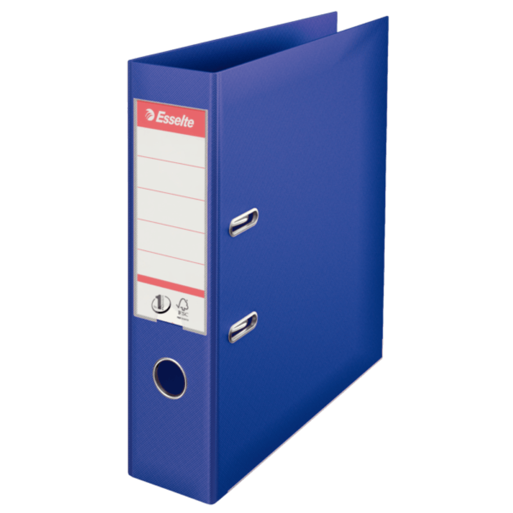 Biblioraft Esselte No.1 Power, PP/PP, partial reciclat, certificare FSC, A4, 75 mm mov