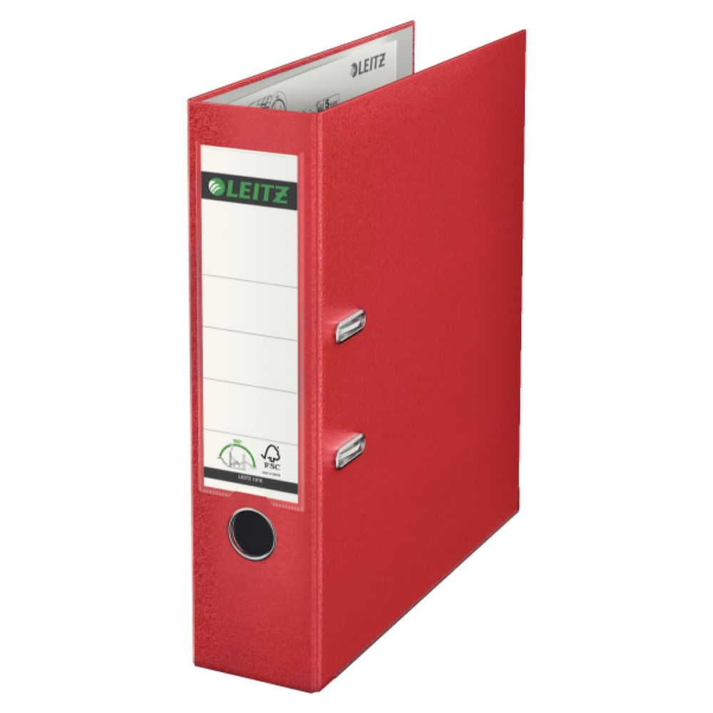 Biblioraft leitz, a4, cu mecanism 180, 8 cm, rosu
