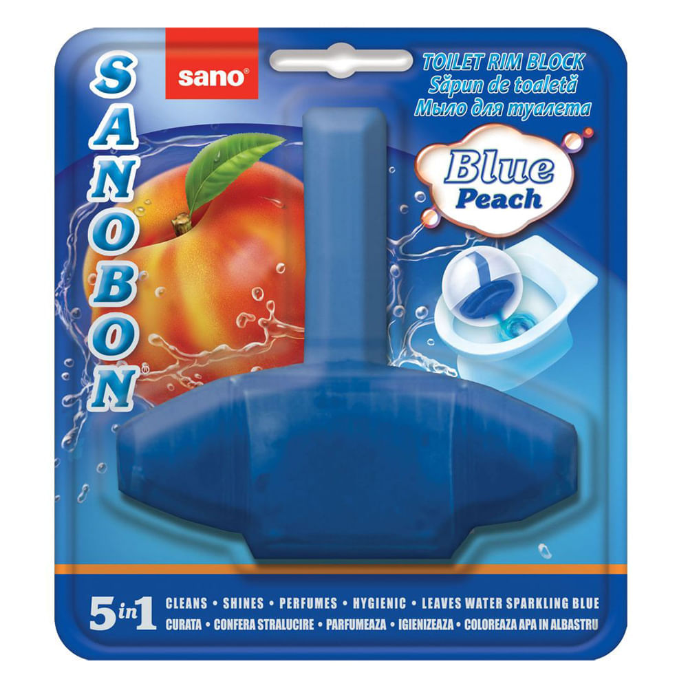 Odorizant vas toaleta Sano Bon Blue Peach 5 in 1 55 g