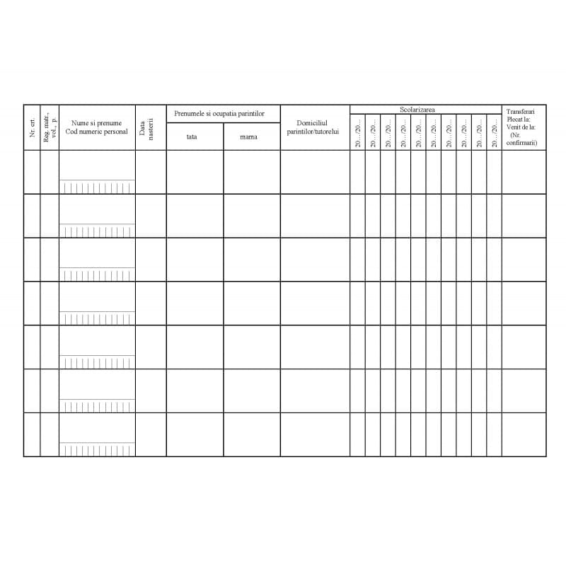 navigator a4 Registru pentru inscrierea si evidenta elevilor coperta imitatie piele