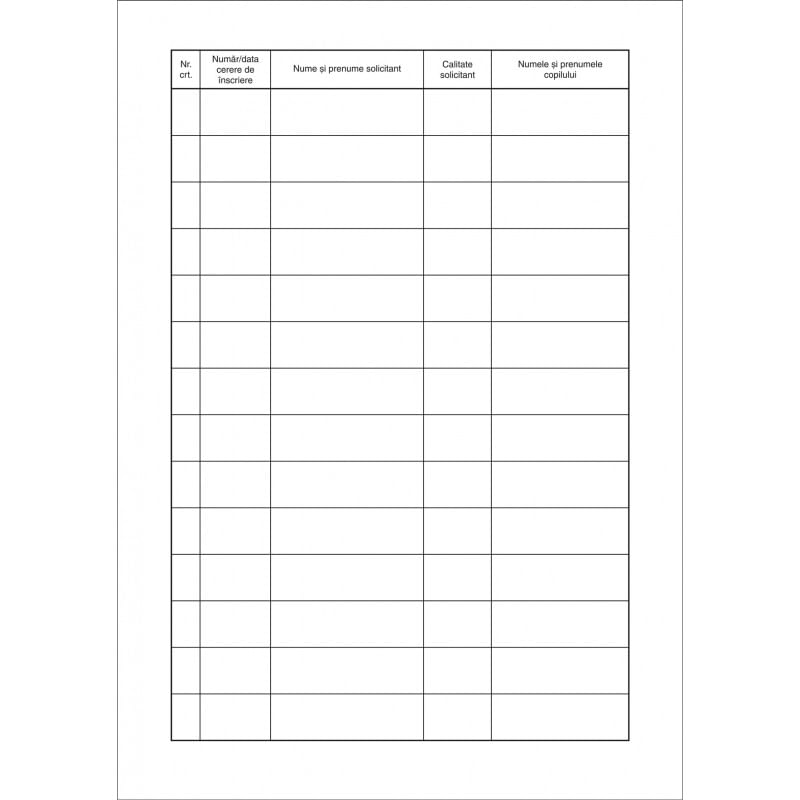 clasa întâi fise de lucru clasa 1 limba romana Registru pentru cerere de inscriere in clasa pregatitoare clasa I coperta carton subtire