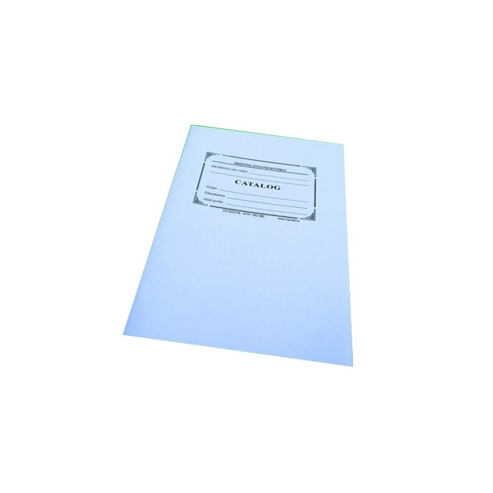 Catalog pentru invatamant prescolar, coperta carton subtire