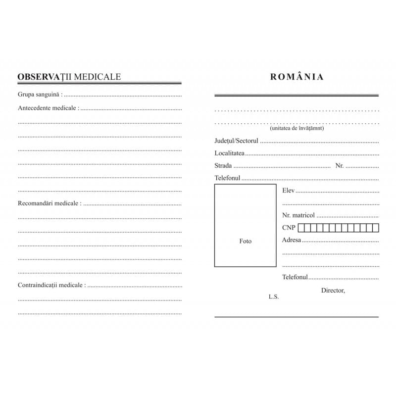 scoli care invata. a cincea disciplina aplicata in educatie Carnet de elev pentru scoli postliceale sau de maistri