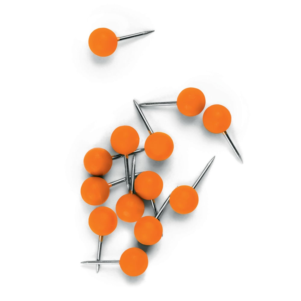 Piuneze pentru panouri NOBO, 100 buc/set , portocaliu