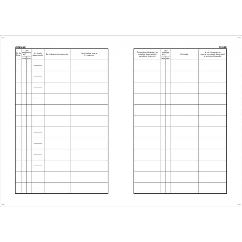 copertina usa intrare 200×150 Registru intrare-iesire A4 coperta carton subtire