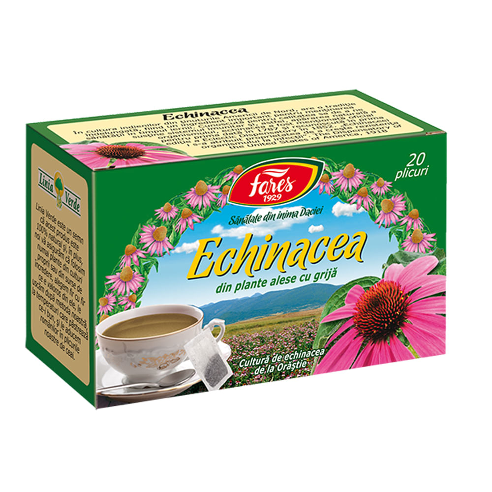 Ceai Fares Echinacea, 20 plicuri/cutie dacris.net