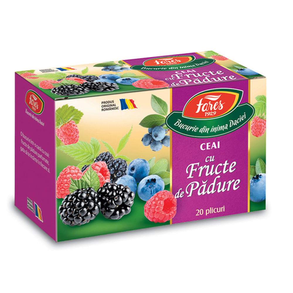 Ceai Fares Fructe de padure 20 plicuri/cutie Ceai Fares Fructe de padure 20 plicuri/cutie