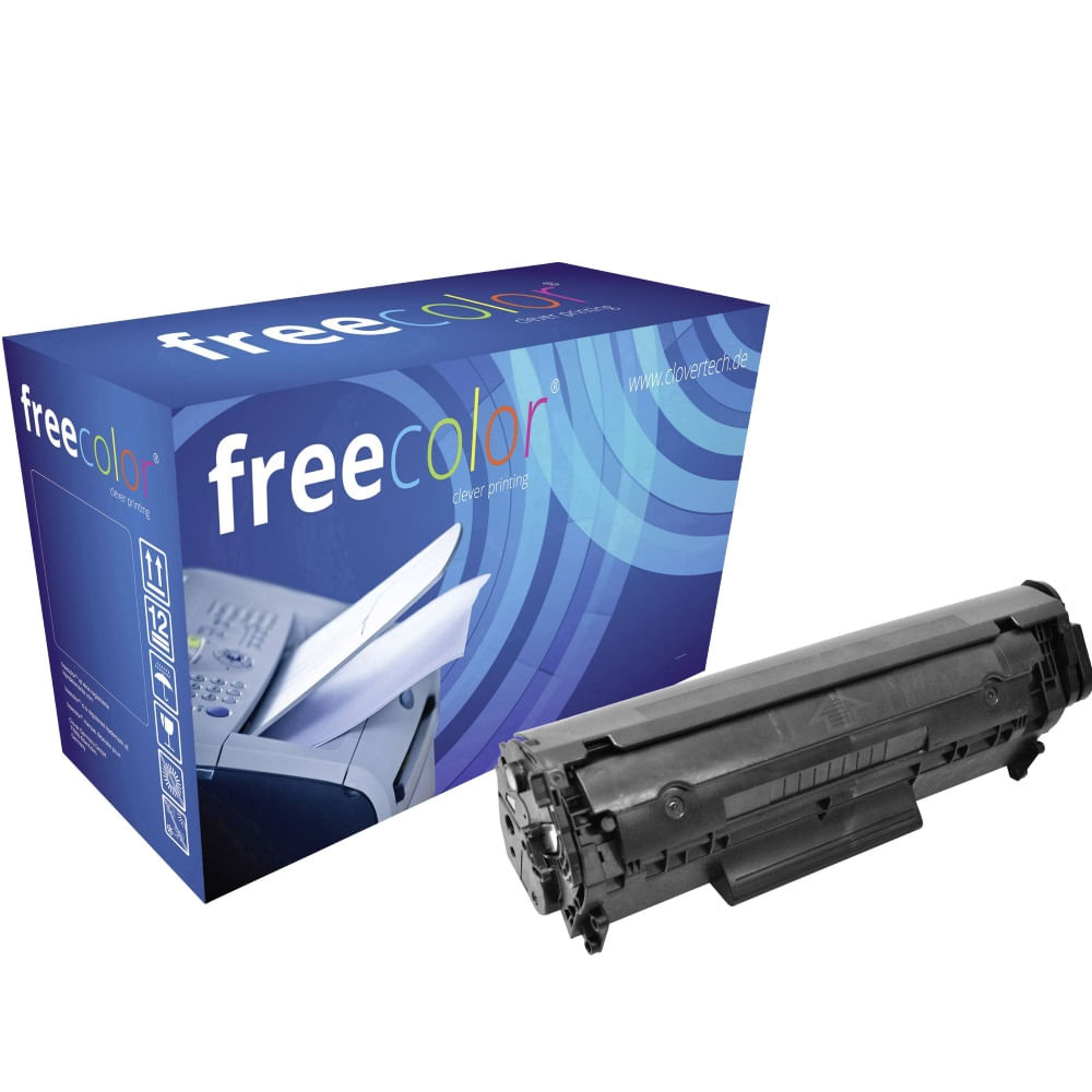 Toner echivalent Freecolor Q2612A-XL-FRC, Negru, pentru echipamente HP