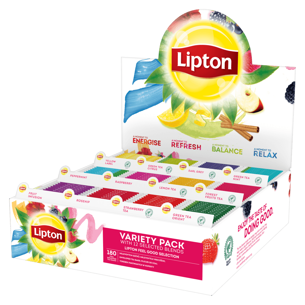 Ceai Lipton Variety Pack, 180 plicuri/cutie