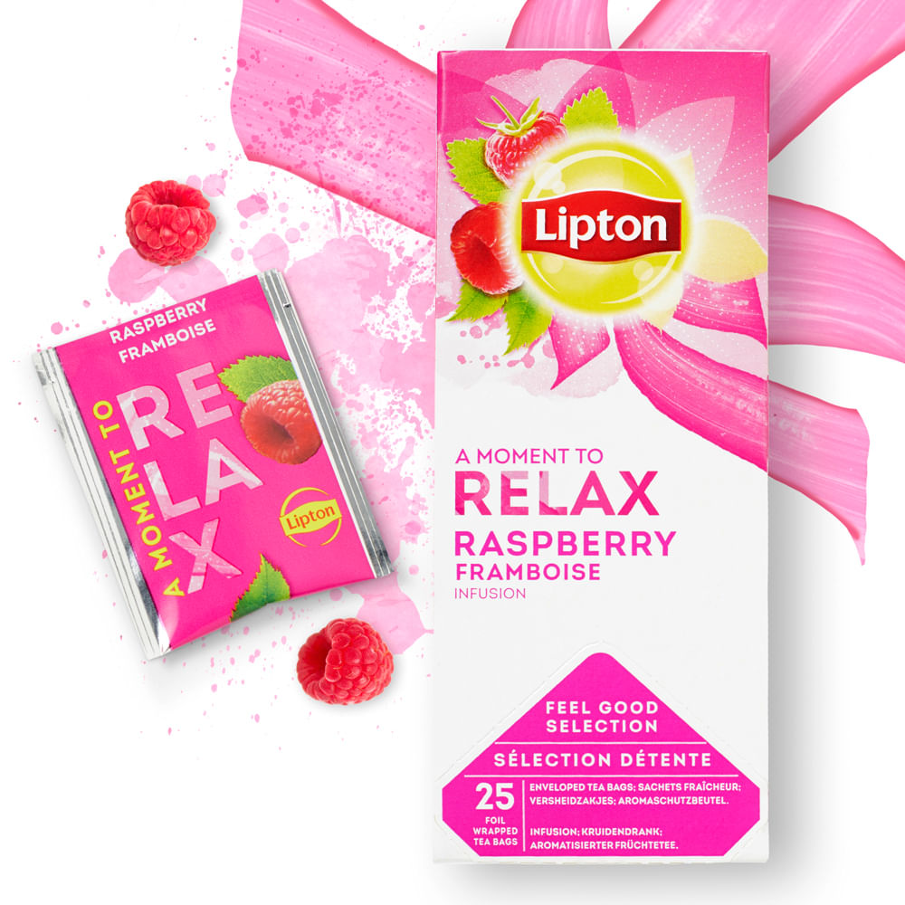 Ceai lipton infuzie de zmeura, 25 plicuri/cutie