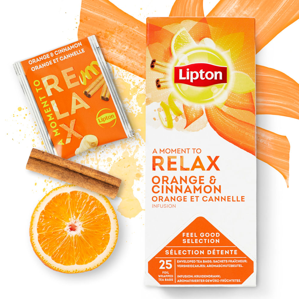 Ceai lipton infuzie portocale si scortisoara, 25 plicuri/cutie