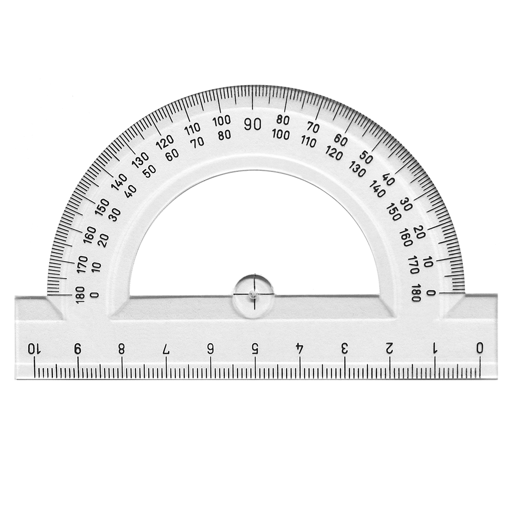 RAPORTOR PLASTIC 10 CM TRANSPARENT Raportor 180 grade, 10 cm, transparent