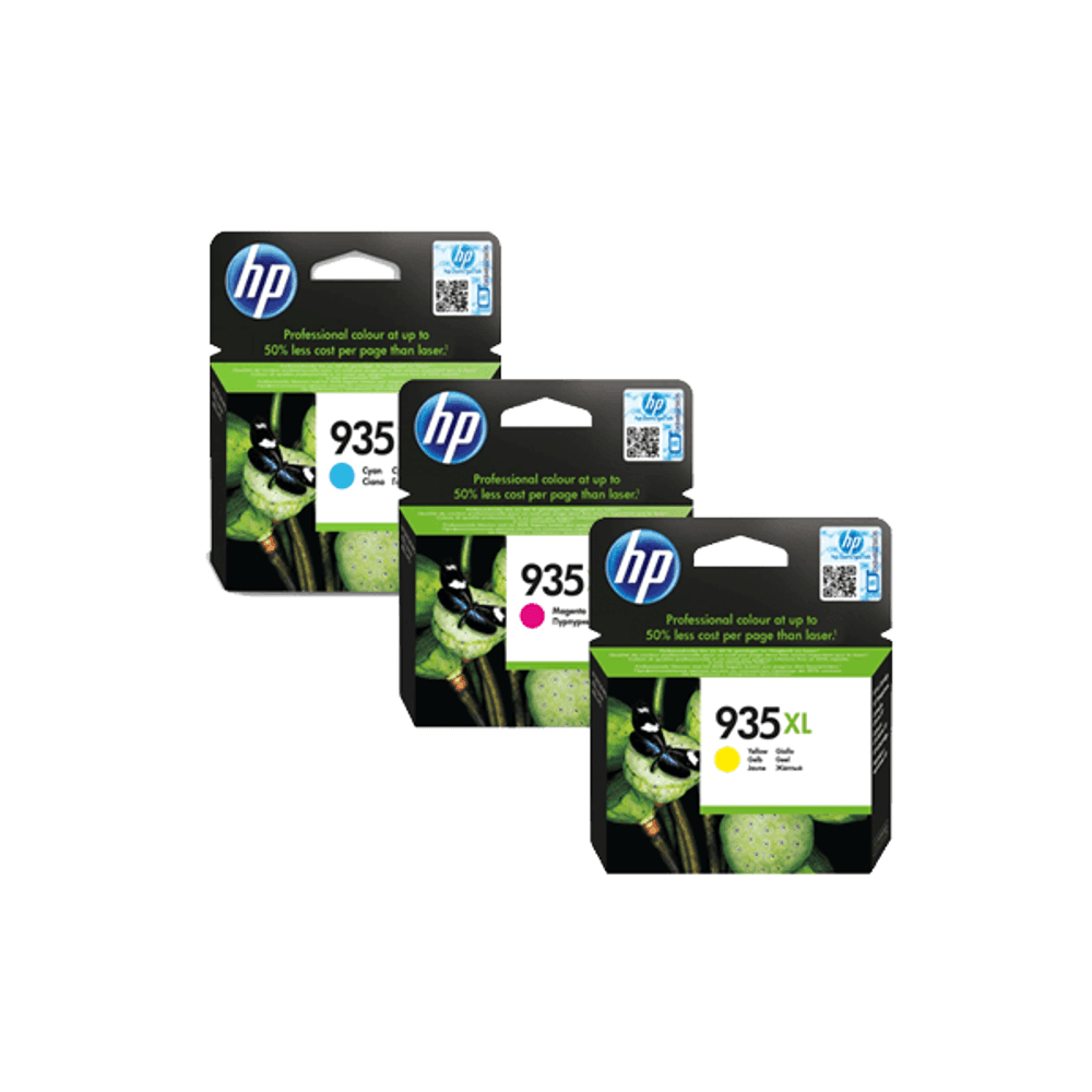 Set Cartuse Cerneala HP 935XL CMY 75COLI A4 Cartus HP OEM F6U78AE, color