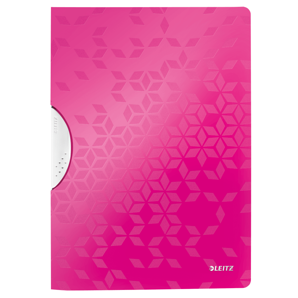 Dosar cu clip Leitz Wow ColorClip PP roz metalizat