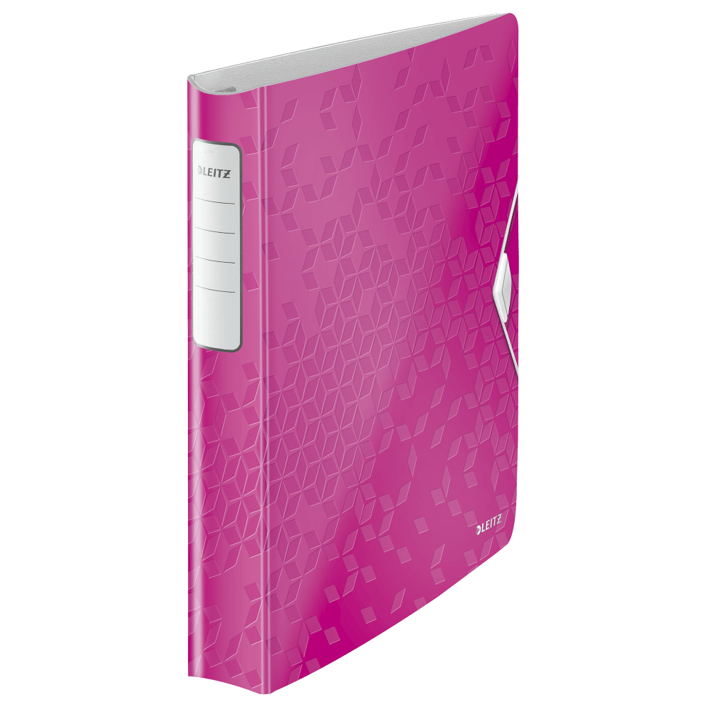 Caiet mecanic leitz active wow softclick, a4, roz metalizat