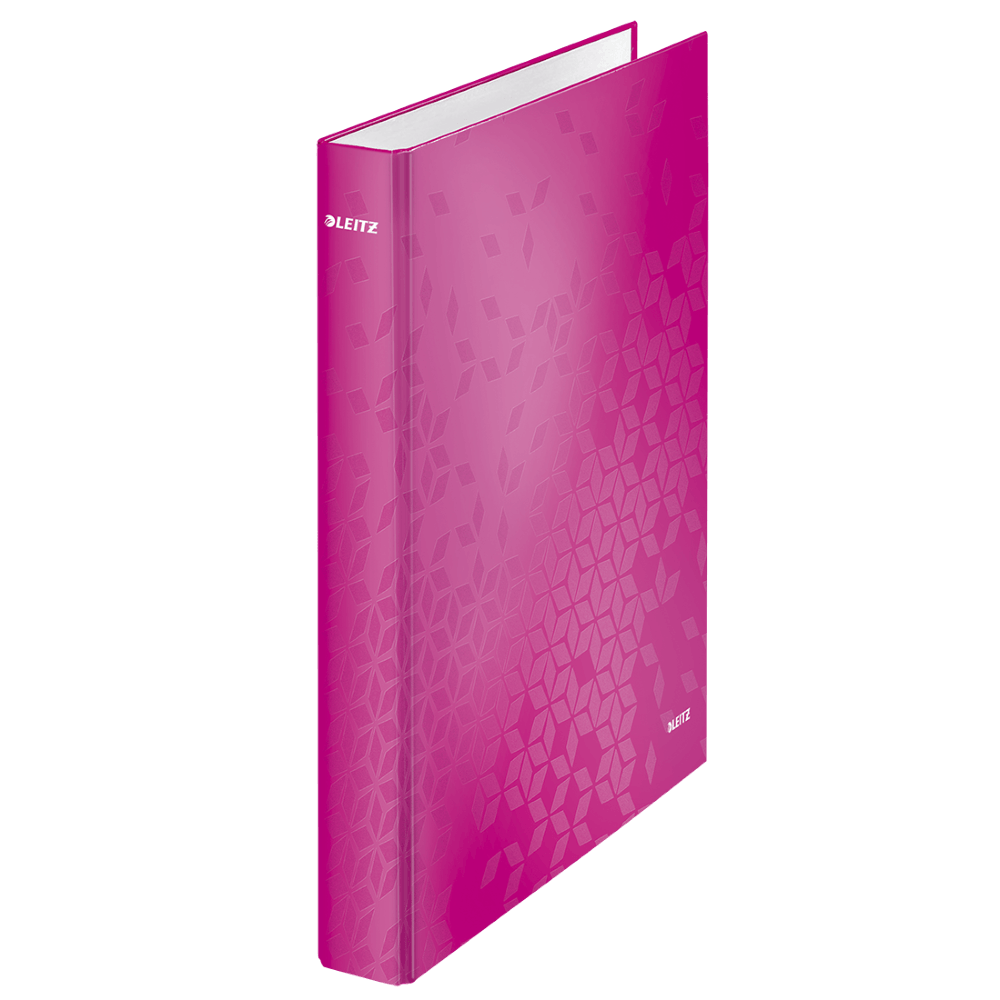 Caiet mecanic leitz wow, a4, mecanism 2dr, roz metalizat