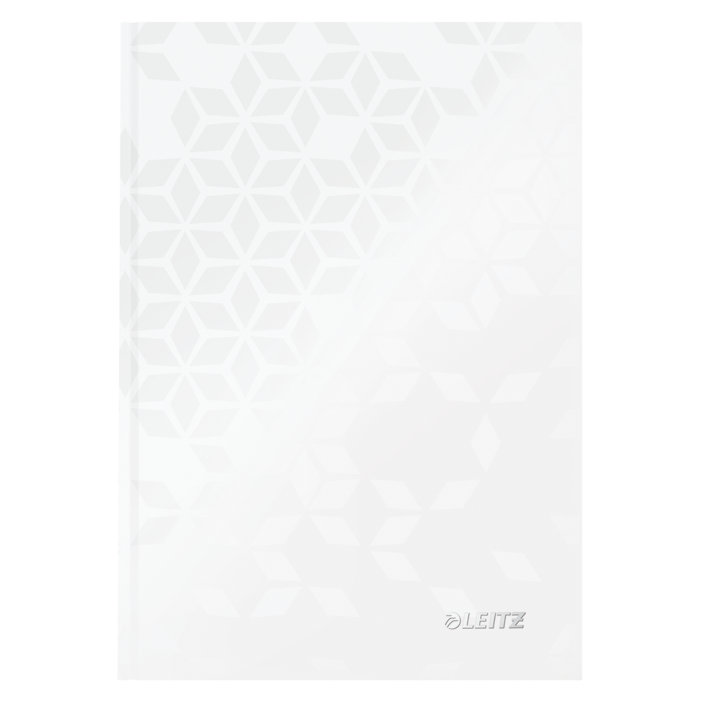 Caiet de birou leitz wow, a5, coperta dura, 80 file, dictando, alb metalizat