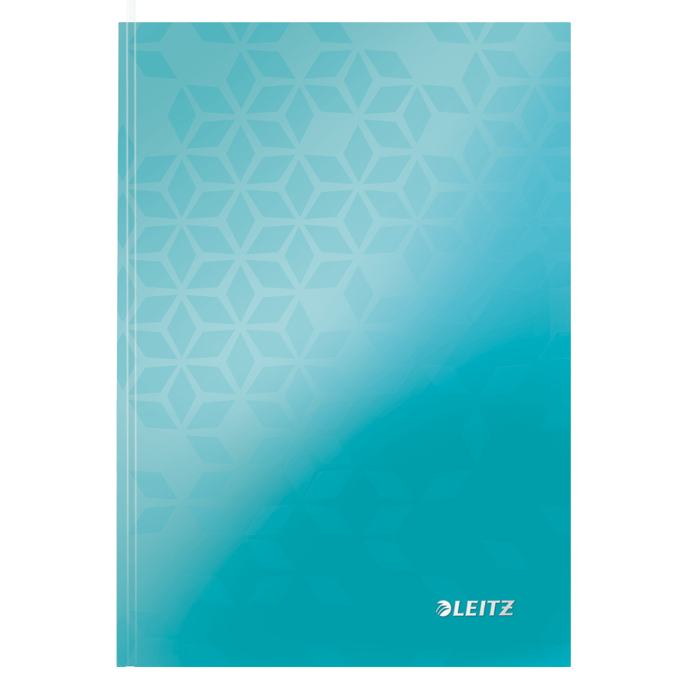 Caiet de birou leitz wow, a5, coperta dura, 80 file, matematica, turcoaz metalizat
