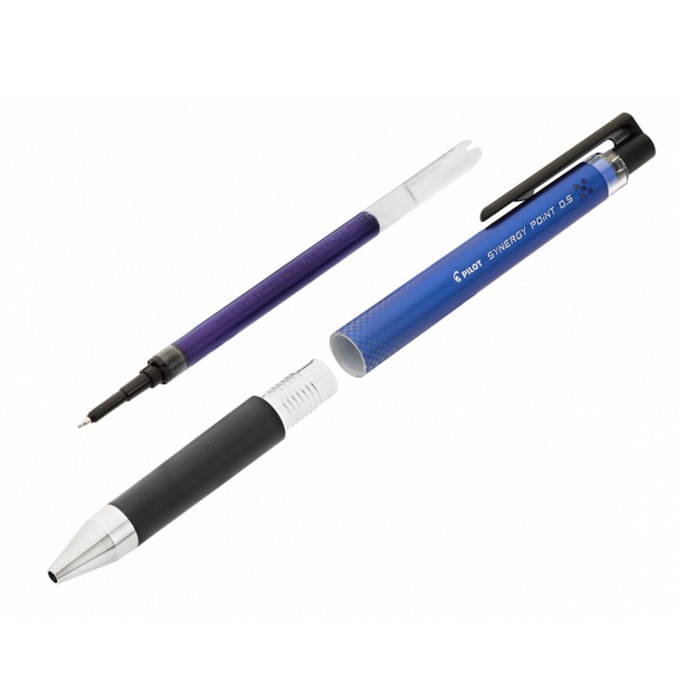 Roller cu gel Pilot Synergy Point diverse culori 0.5 mm cu click negru