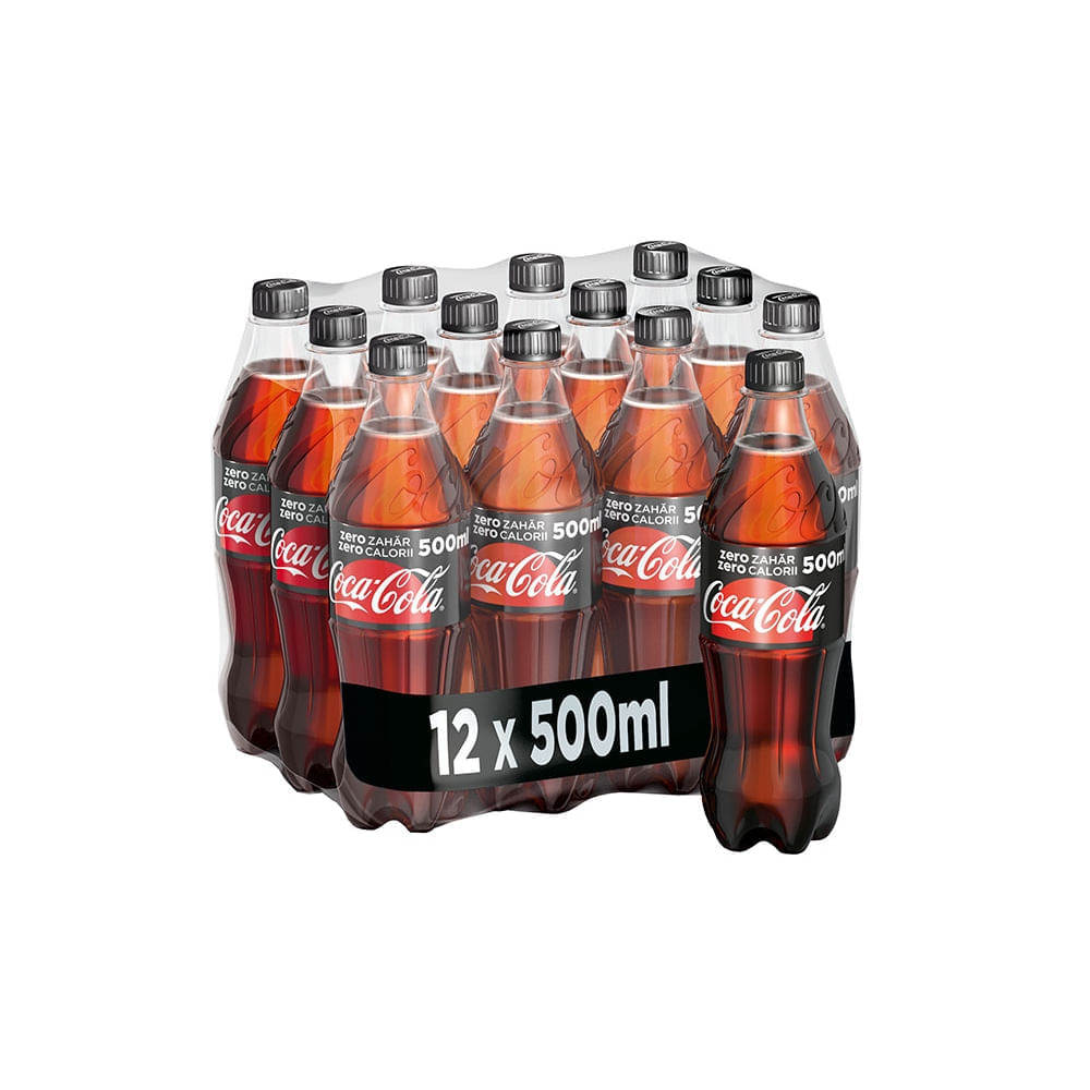 Coca Cola fara zahar 0.5l 12 bucati/bax - 0 | YEO