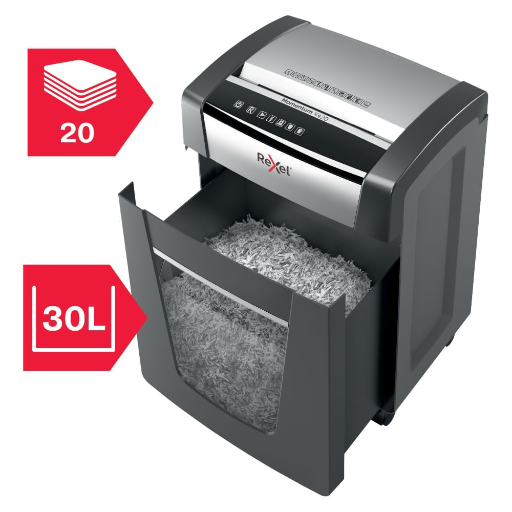 Distrugator documente manual cross cut 20 coli Rexel Momentum X420 Distrugator documente manual cross cut 20 coli Rexel Momentum X420