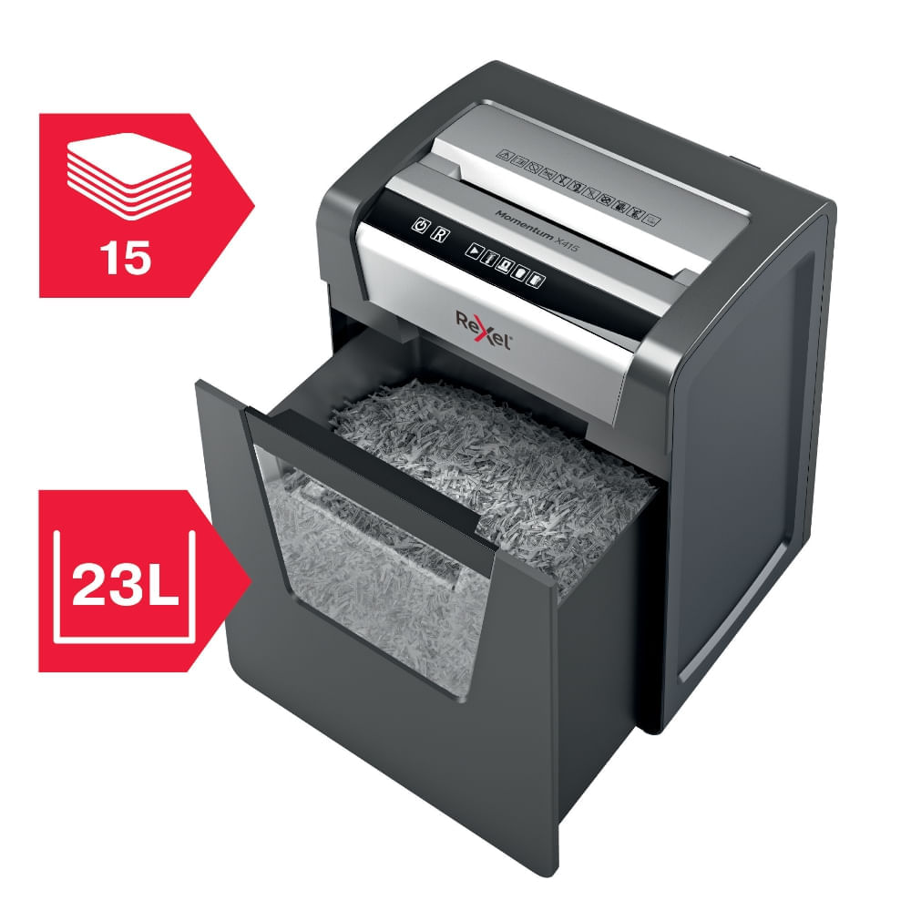 Distrugator documente manual cross cut 15 coli Rexel Momentum X415 Distrugator documente manual cross cut 15 coli Rexel Momentum X415