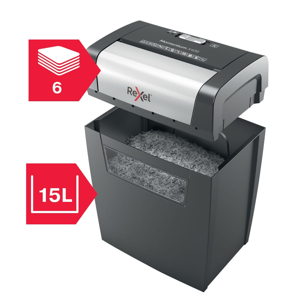 Distrugator documente manual cross cut 6 coli Rexel Momentum X406 Distrugator documente manual cross cut 6 coli Rexel Momentum X406