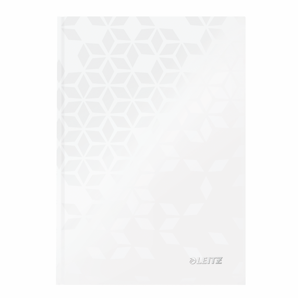 Caiet de birou Leitz WOW A5 coperta dura 80 file matematica alb