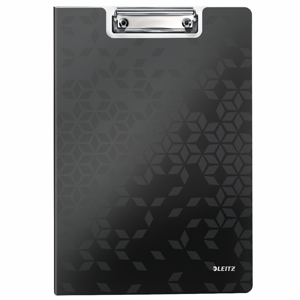 Clipboard dublu A4 PP Leitz WOW negru metalizat