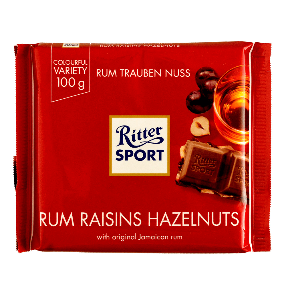 Ciocolata rom alune stafide 100gr ritter